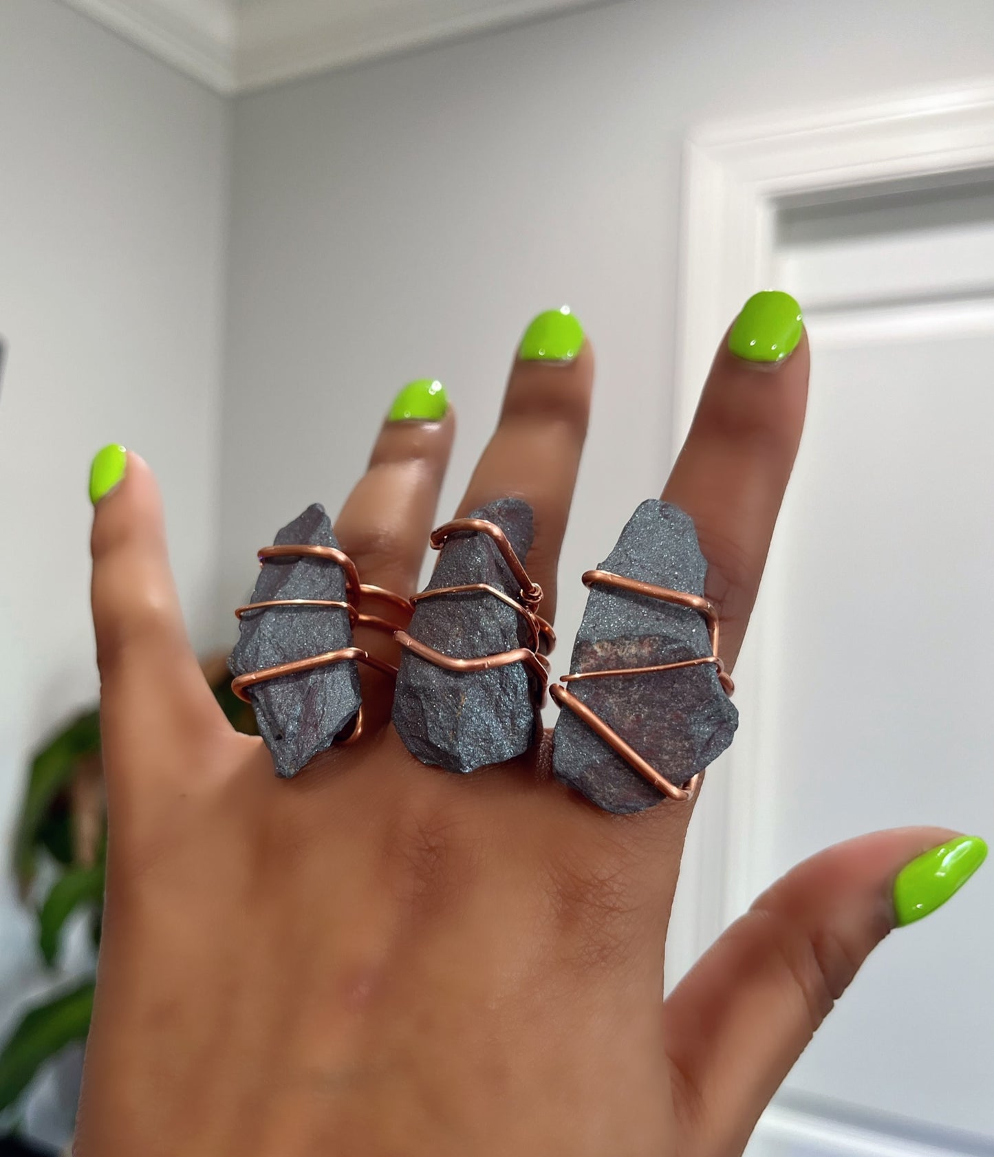 Raw Hematite Ring