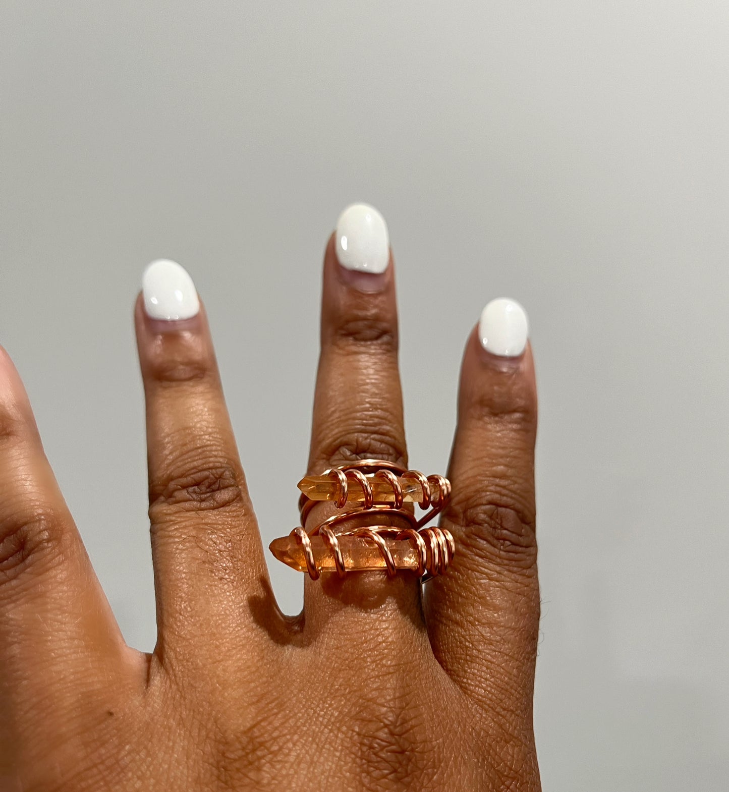 Tangerine Quartz Ring