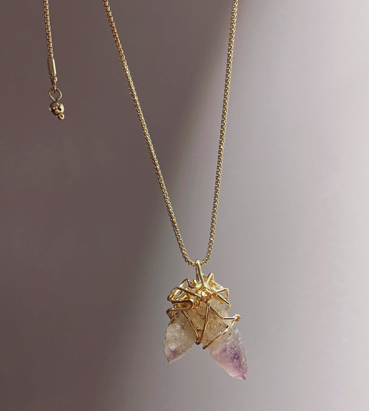 Unique amethyst chain